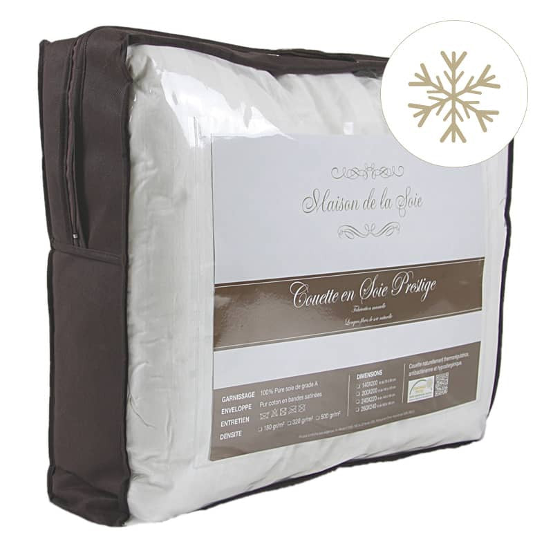 Couette en soie hiver packaging