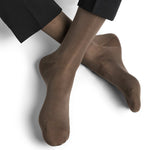 Chaussettes en soie pour homme taupe