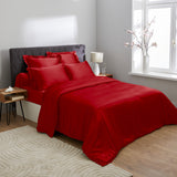 Housse de couette en soie rouge 19 mommes