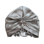 Turban en soie silver