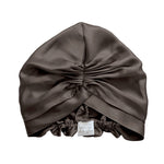 Turban en soie anthracite