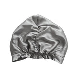 Turban en soie silver arrière