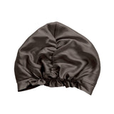 Turban en soie anthracite arrière