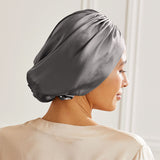 Turban en soie Maison de la Soie dos silver