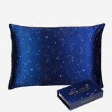 Constellation printed silk pillowcase