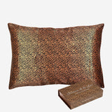 Leopard print silk pillowcase